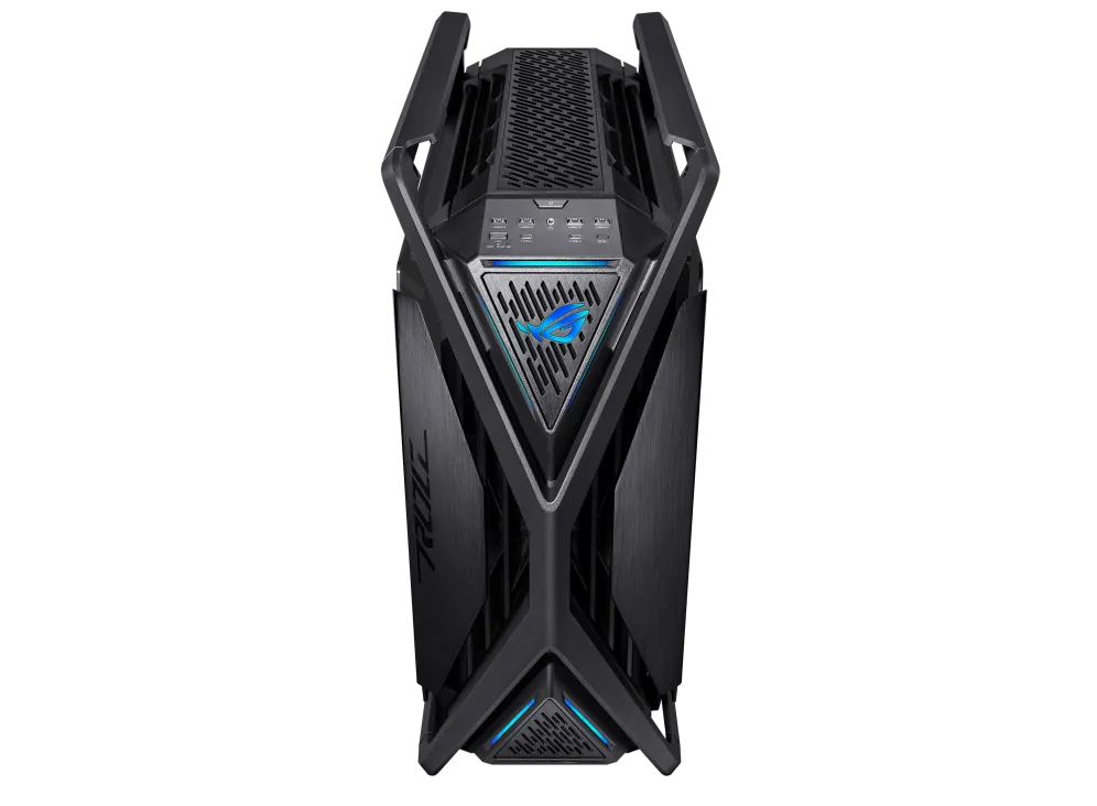 اتصالات پنل جلویی کیس ASUS GR701 درگاههای USB-C و USB-A کیس ایسوس ROG Hyperion GR701