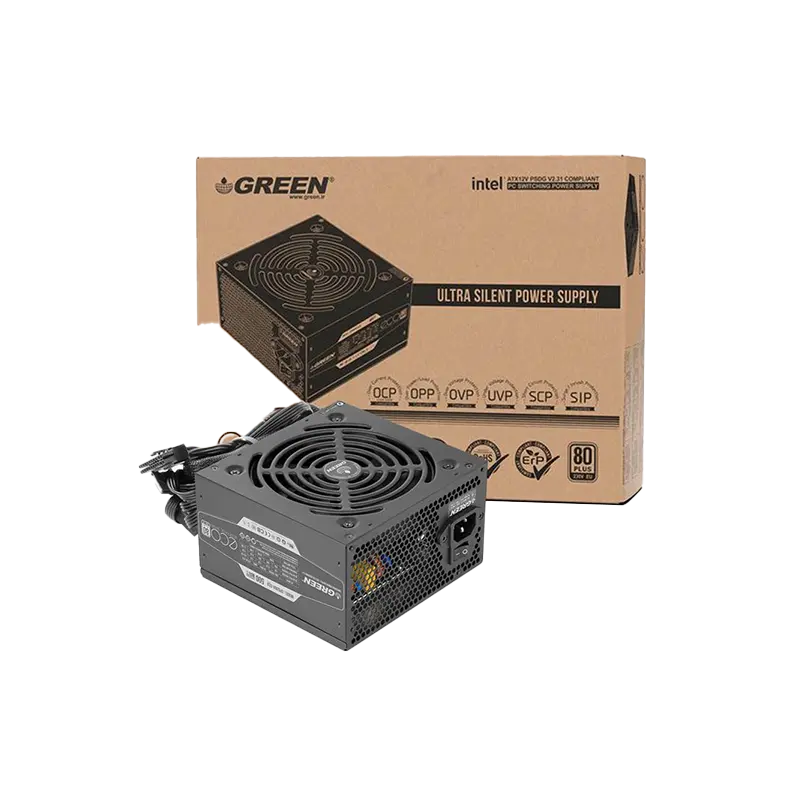 پاور گرین 500 وات انتخاب مطمئن برای کیس اقتصادی پاور Green 500W مناسب سیستم اقتصادی گیمینگ