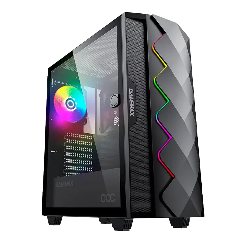 کیس گیمینگ اقتصادی Gamemax Black Diamond کیس Gamemax Black Diamond با طراحی گیمینگ اقتصادی