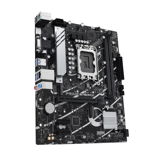 طراحی مادربرد ایسوس PRIME B760M-K و اسلاتهای توسعه نمای عمودی مادربرد ASUS PRIME B760M-K با سوکت LGA1700