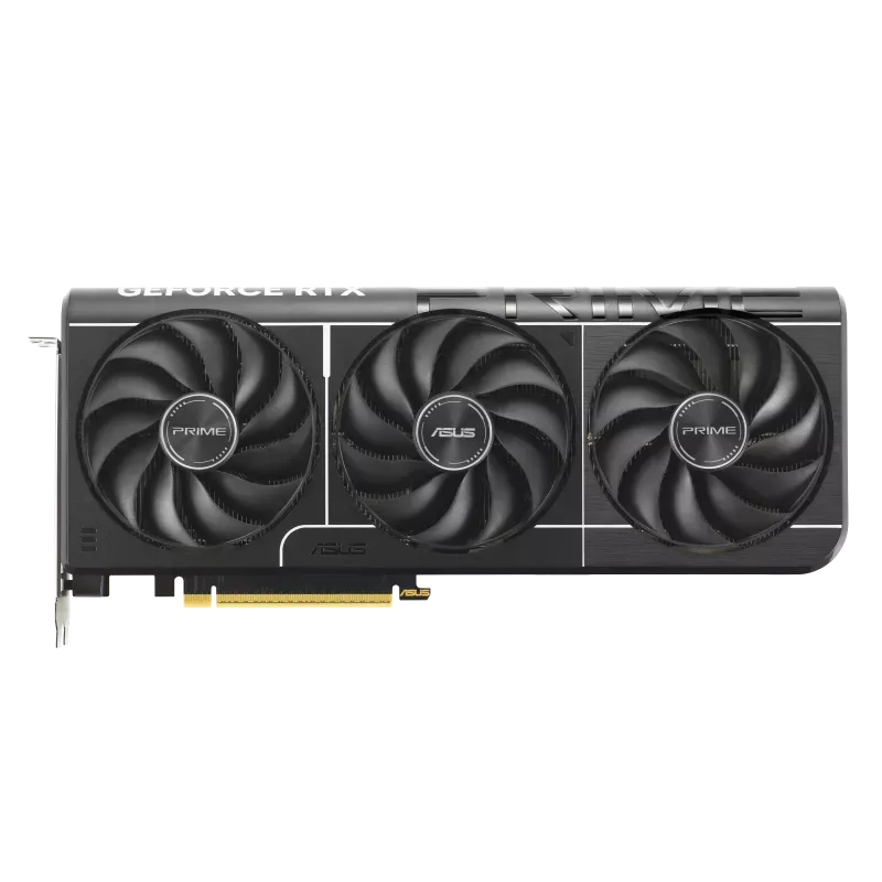 نمای اصلی ASUS PRIME RTX 5070 12GB نمای روبهروی کارت گرافیک ASUS PRIME GeForce RTX 5070 12GB GDDR7