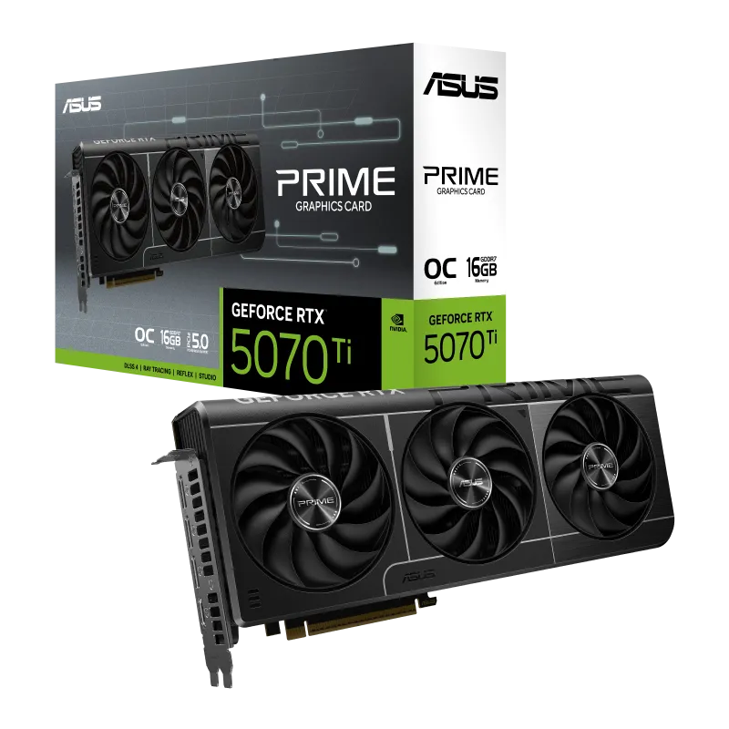 نسخه اورکلاک شده ASUS PRIME RTX 5070 Ti OC Edition کارت گرافیک ایسوس PRIME RTX 5070 Ti نسخه OC Edition اورکلاک شده