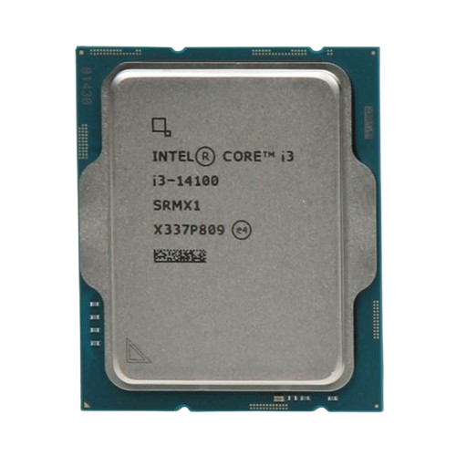 نمای نزدیک پردازنده Intel i3-14100 سیپییو Intel Core i3-14100 مناسب کارهای اداری