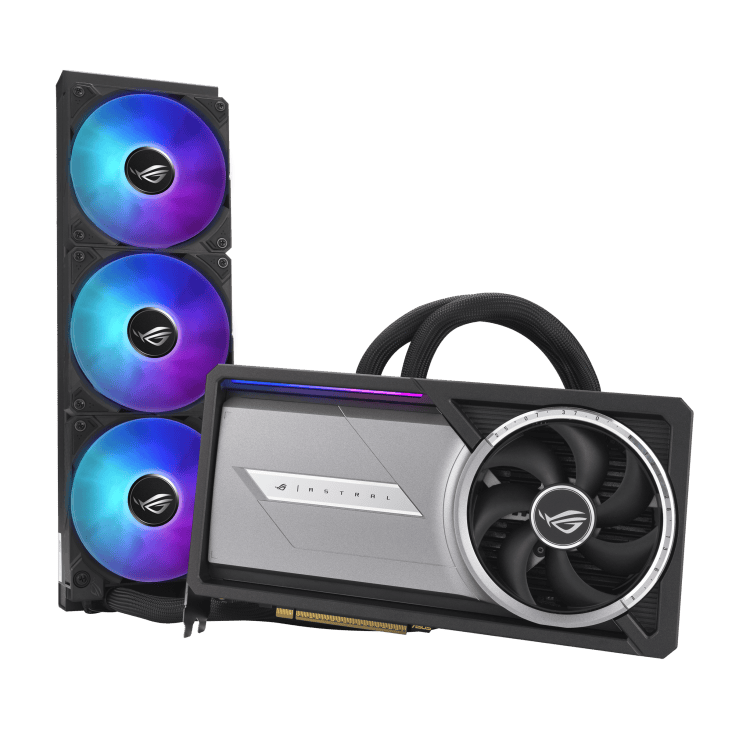 خرید کارت گرافیک ROG Astral LC RTX 5090 با بهترین قیمت کارت گرافیک ایسوس ROG Astral LC RTX 5090 32GB نمای جلو