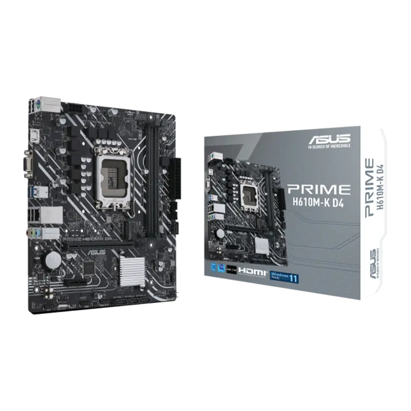 مادربرد ASUS H610M-K انتخاب اقتصادی برای i3-12100 مادربرد ASUS H610M-K D4 مناسب سیستم اقتصادی اینتل
