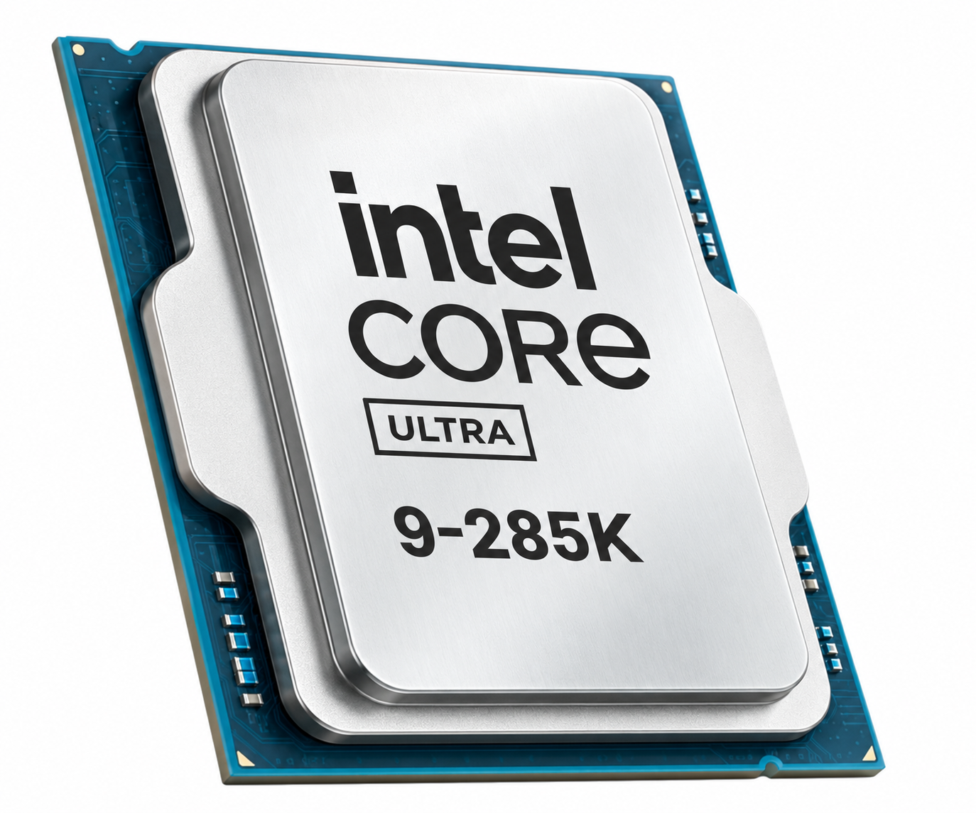 نمای زاویه‌دار پردازنده Intel Core Ultra 9 285K 