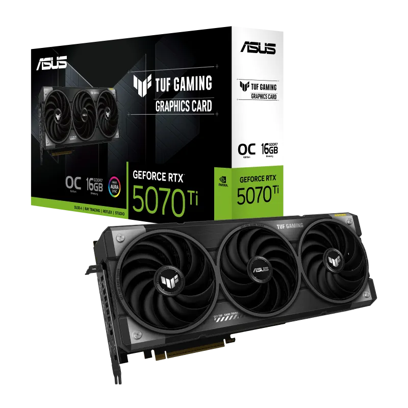 کارت گرافیک ایسوس TUF Gaming GeForce RTX 5070 Ti 16GB GDDR7 OC