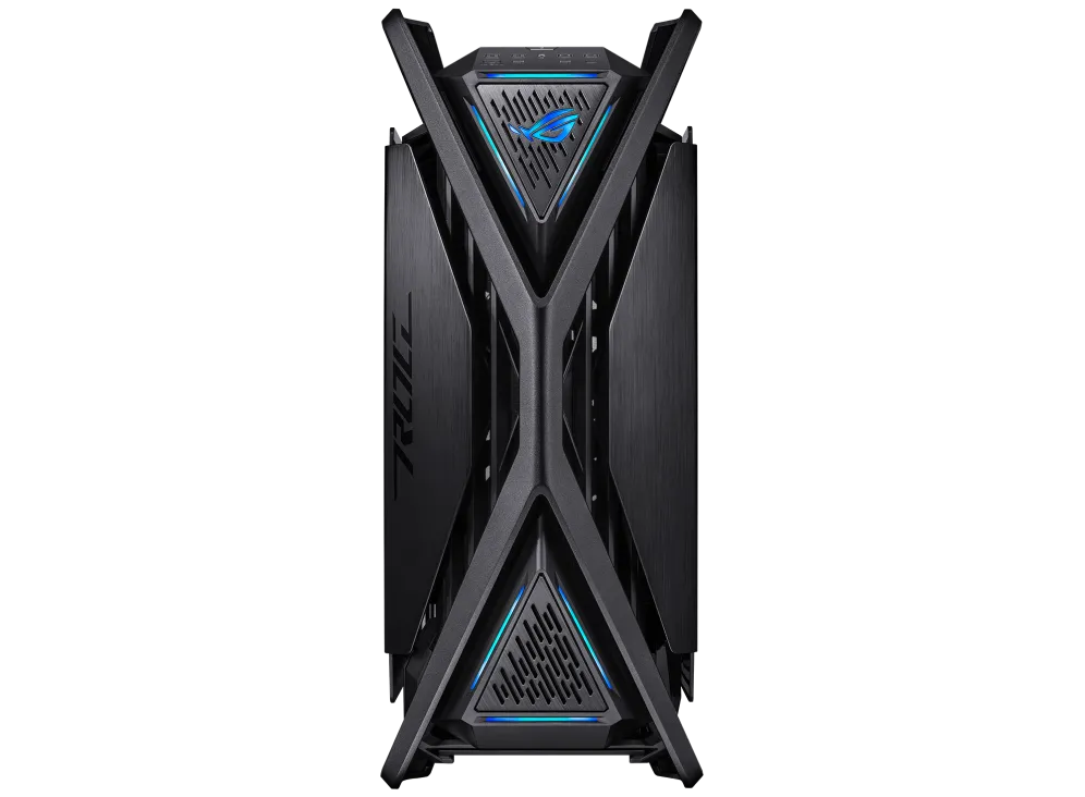 طراحی پنل جلویی کیس ROG Hyperion GR701 طراحی پنل جلویی کیس ROG Hyperion GR701 نمای جلوی کیس گیمینگ ASUS ROG Hyperion GR701 مشکی