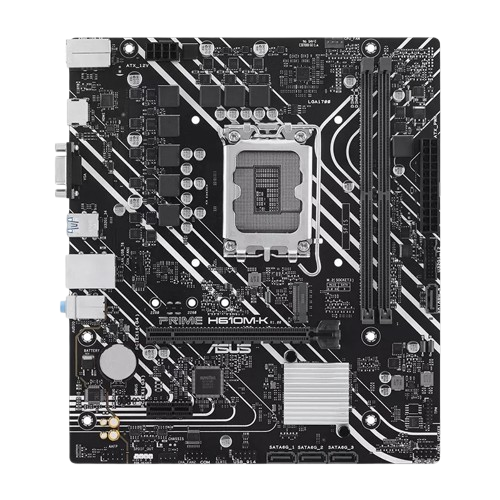 نمای روبه‌روی مادربرد ASUS PRIME H610M-K DDR5 با سوکت LGA1700
