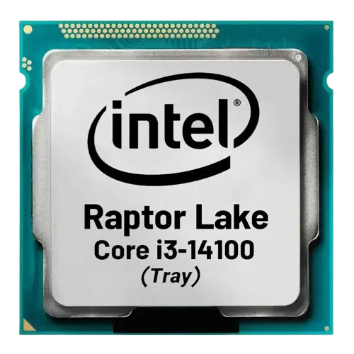 تصویر اورجینال CPU Intel i3-14100 TRAY پردازنده اینتل Core i3 نسل ۱۴ مدل 14100