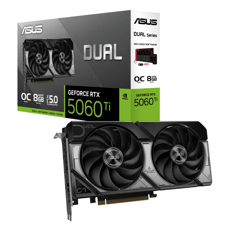 کارت گرافیک ایسوس RTX 5060 Ti با حافظه GDDR7 پرسرعت کارت گرافیک RTX 5060 Ti OC Edition با حافظه 8GB GDDR7