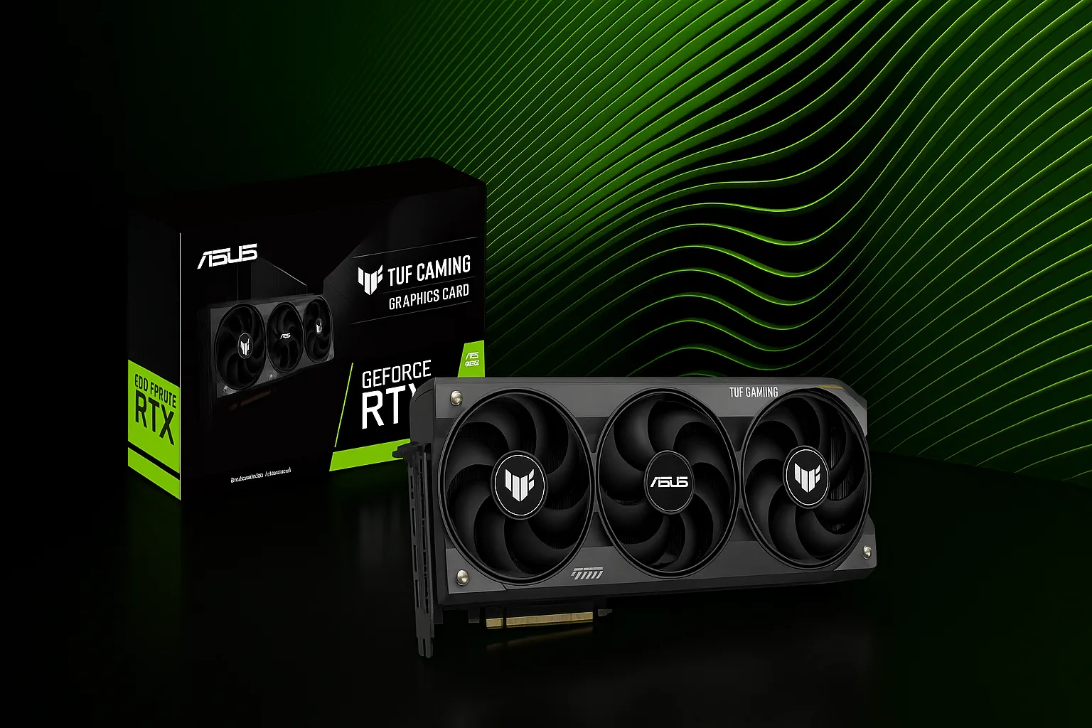 بنر کارت گرافیک ASUS TUF Gaming GeForce RTX 5090 برای سیستم‌های گیمینگ