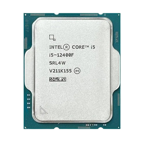 پردازنده Intel Core i5-12400F Tray نمای روبهرو پردازنده Intel Core i5-12400F Tray نسل دوازدهم با کد SRL4W
